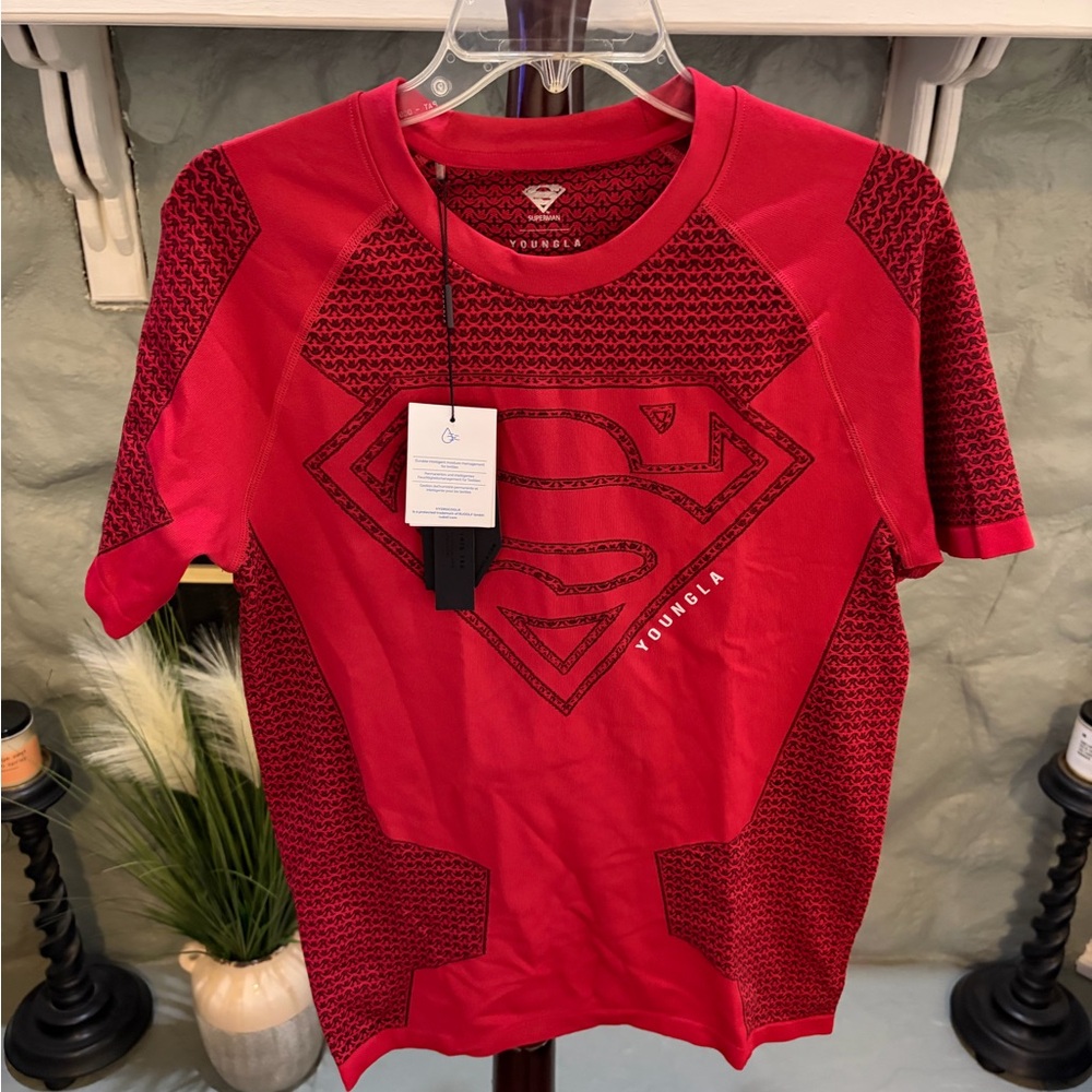 YoungLA Red Superman Logo Tee